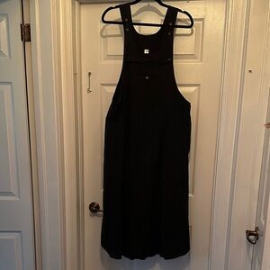 Chic Black Overall Dress L/XL